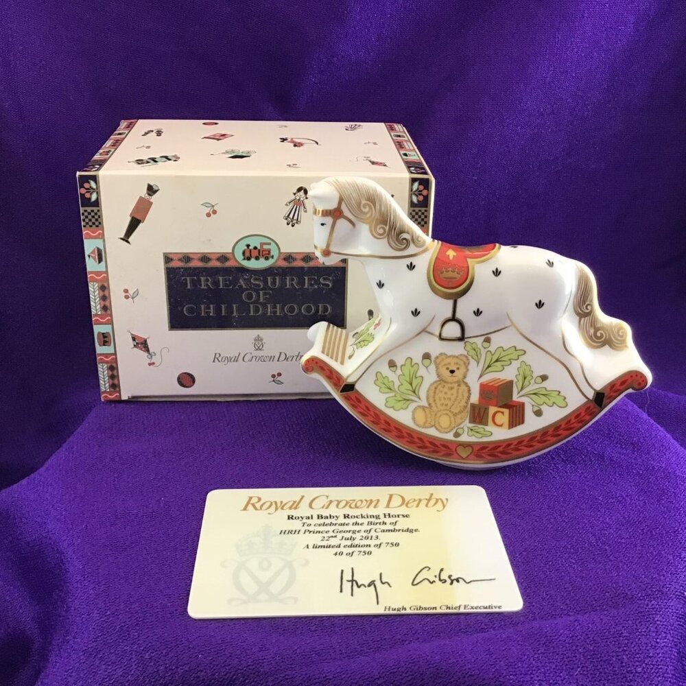 Birth of HRH Prince George Royal Crown Derby Rocking Horse 40 of 750 2013